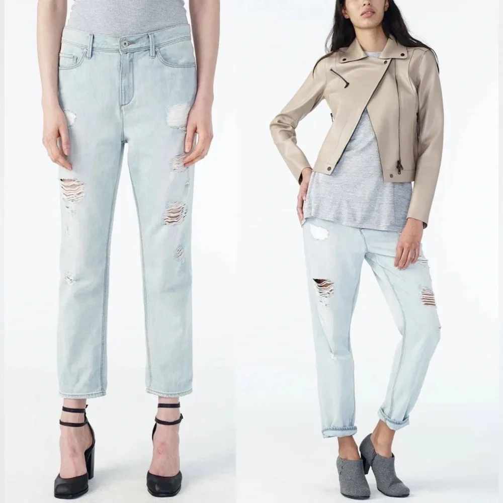 Armani Exchange Boyfriend Jeans, Distressed, Sz 29 - Picture 1 of 6